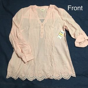 Style&Co. Top pink cotton szM